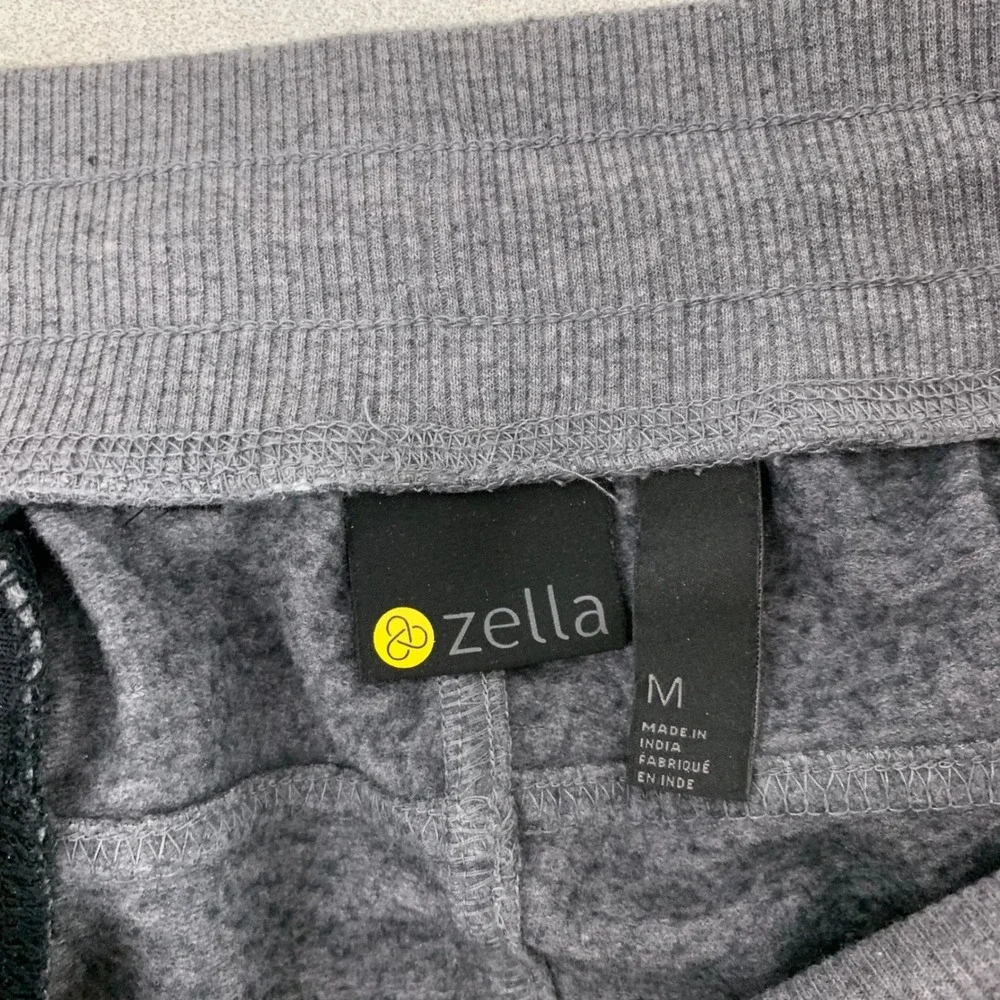 Zella Jogger Pants Mens Medium‎ Gray Cotton Blend Fleece Athleisure Sweatpants